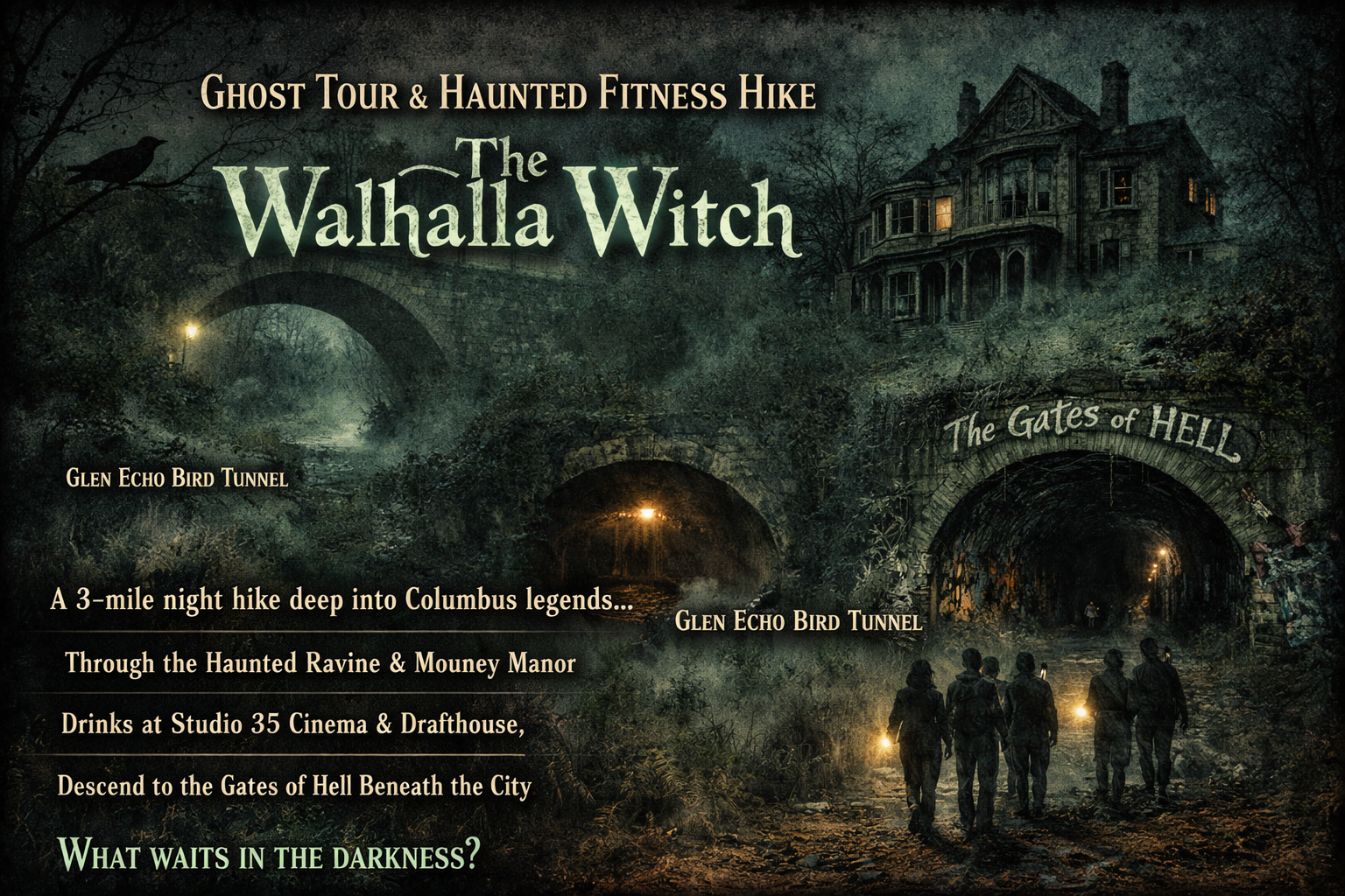 Columbus ghost tour and haunted fitness hike