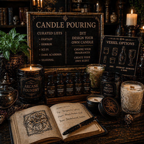 Candle pouring at The Arcane Foundry in Columbus, Ohio