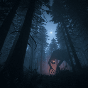 An image of a monster lurking in the woods